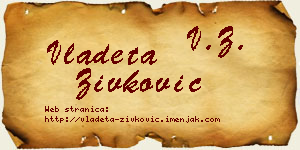 Vladeta Živković vizit kartica